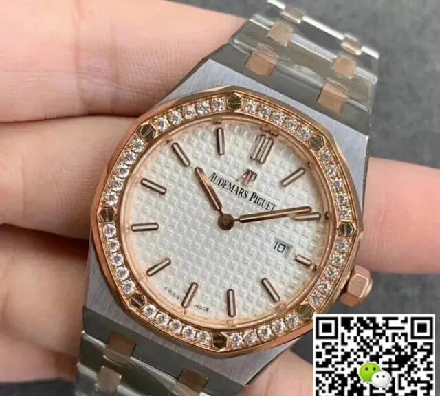 Audemars Piguet Royal Oak 67651SR.ZZ.1261SR.01 JF Factory 1:1 Best Edition Replica Watch Diamond-Set Bezel